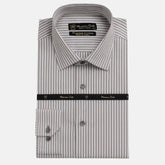 Mussimo Duti Imported Stripe Formal Shirt (Elegant Grey)